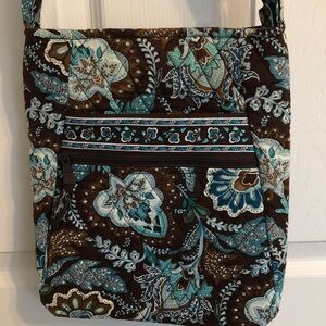 New Without Tags Vera Bradley Teal and Brown Crossbody Bag